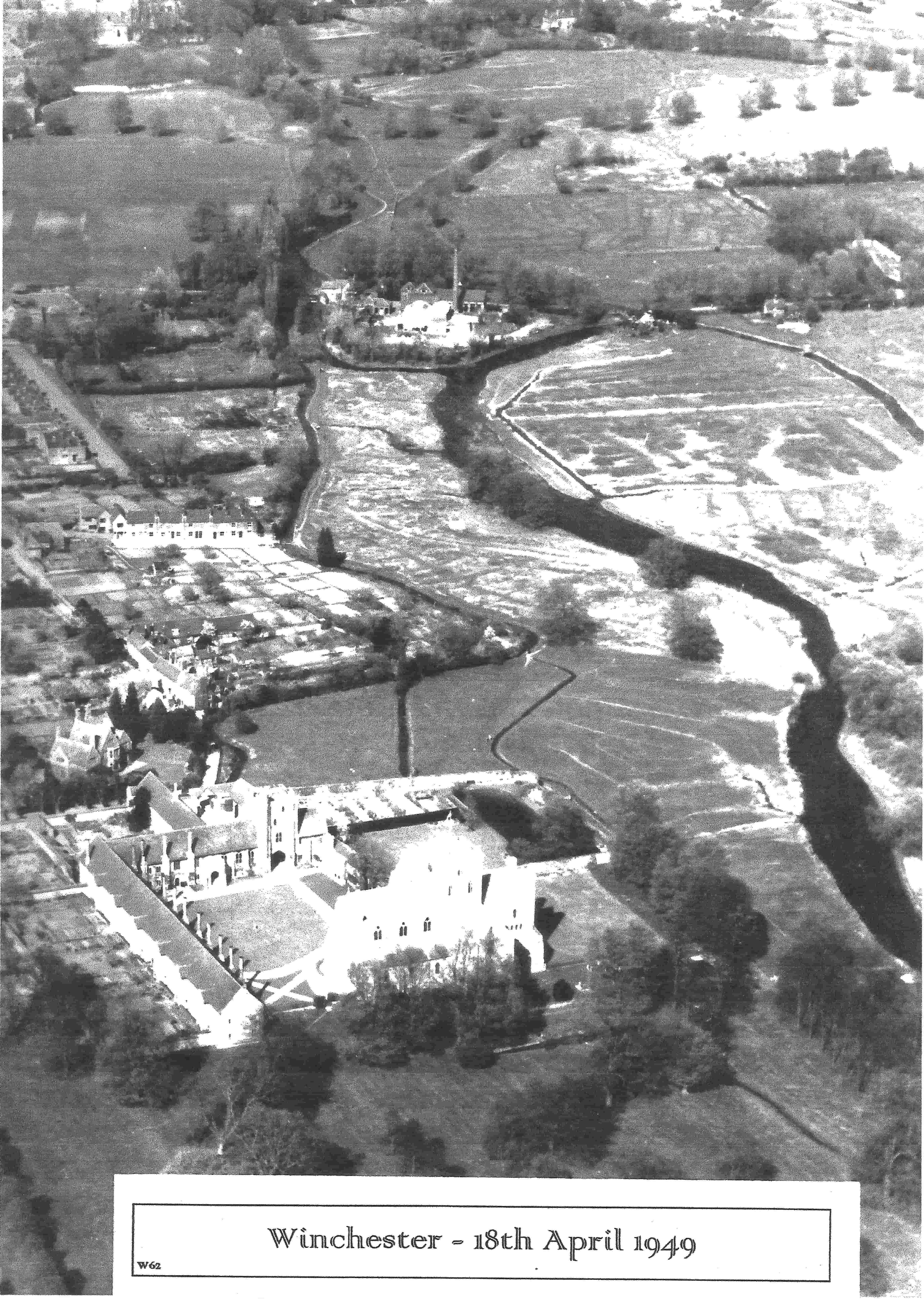 Aerial view of st cross taken in 1949